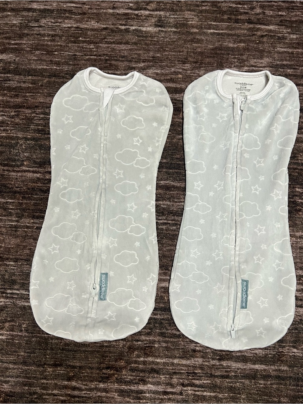 Love to Dream Swaddle Up Original - Light Gray Cloud Print (Set of 2)